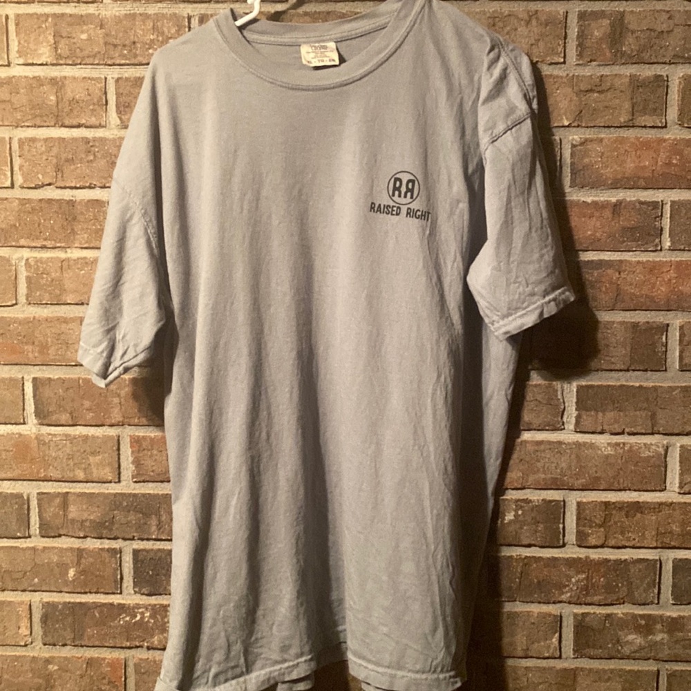 Grey Raised Right mens Tshirt by comfort colors size lc